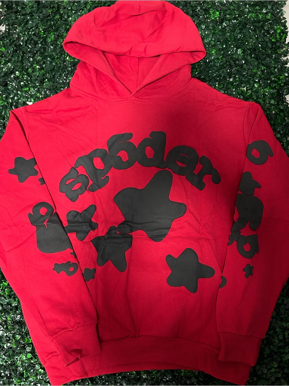 Equipment Red Hoodie with Black Star Graphics